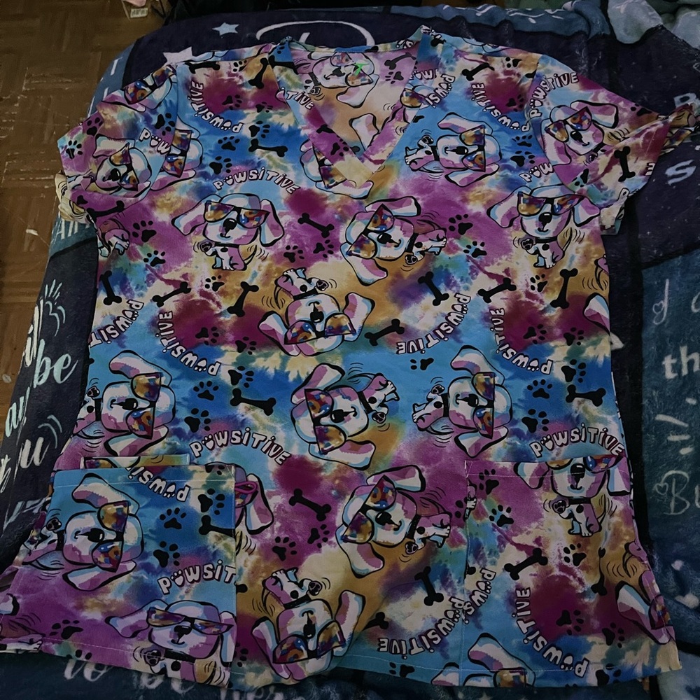Colorful Dog Print Women's Top